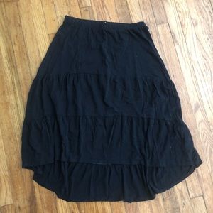 Old Navy Black High-Low Peasant Skirt, L, NWOT